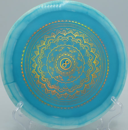 Halo S-Blend Slab X-Out Infinite Discs flat-top driver smashing headwind shots at Idlewild Disc Golf Course in Burlington, Kentucky.