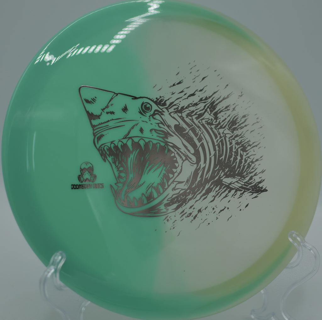 Retina Glow Chemtrail glowing bright on the fairway at Grand Vue Park DGC in Moundsville, WV, emphasizing its workable turn.