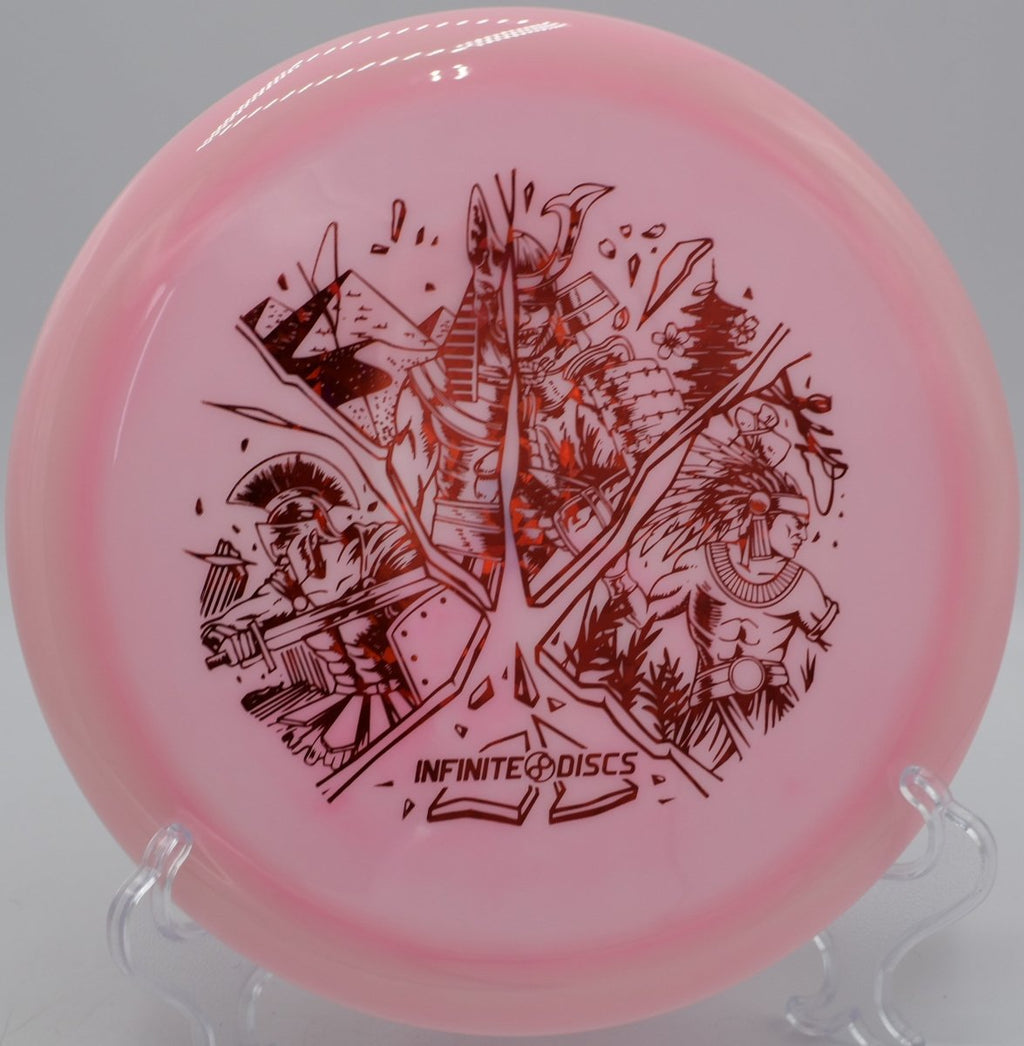 Dynasty smooth flex shot finishing center fairway at Eagles Crossing Disc Golf Course in Hawk Point, Missouri