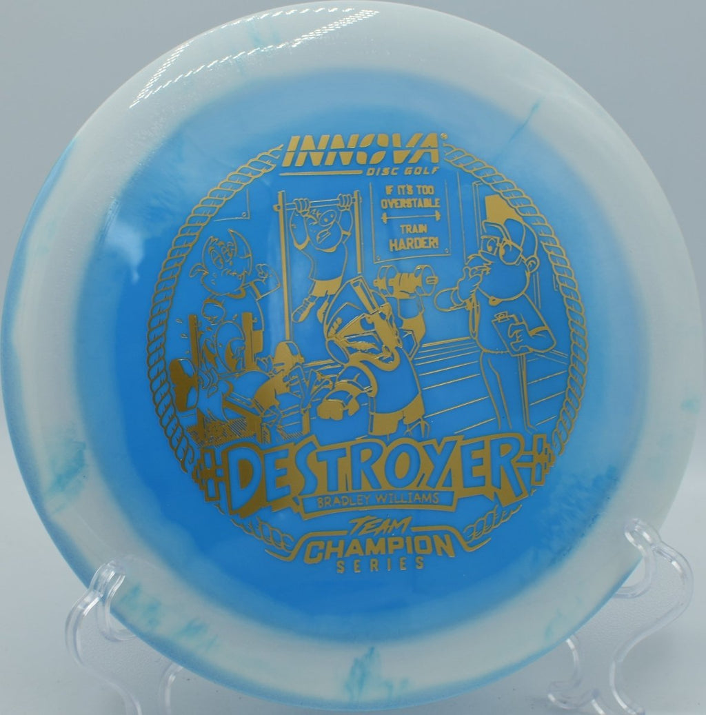 Bradley Williams Halo Star Baby Destroyer lightweight Destroyer shaping fairway at Pueblo City Park Disc Golf Course Colorado