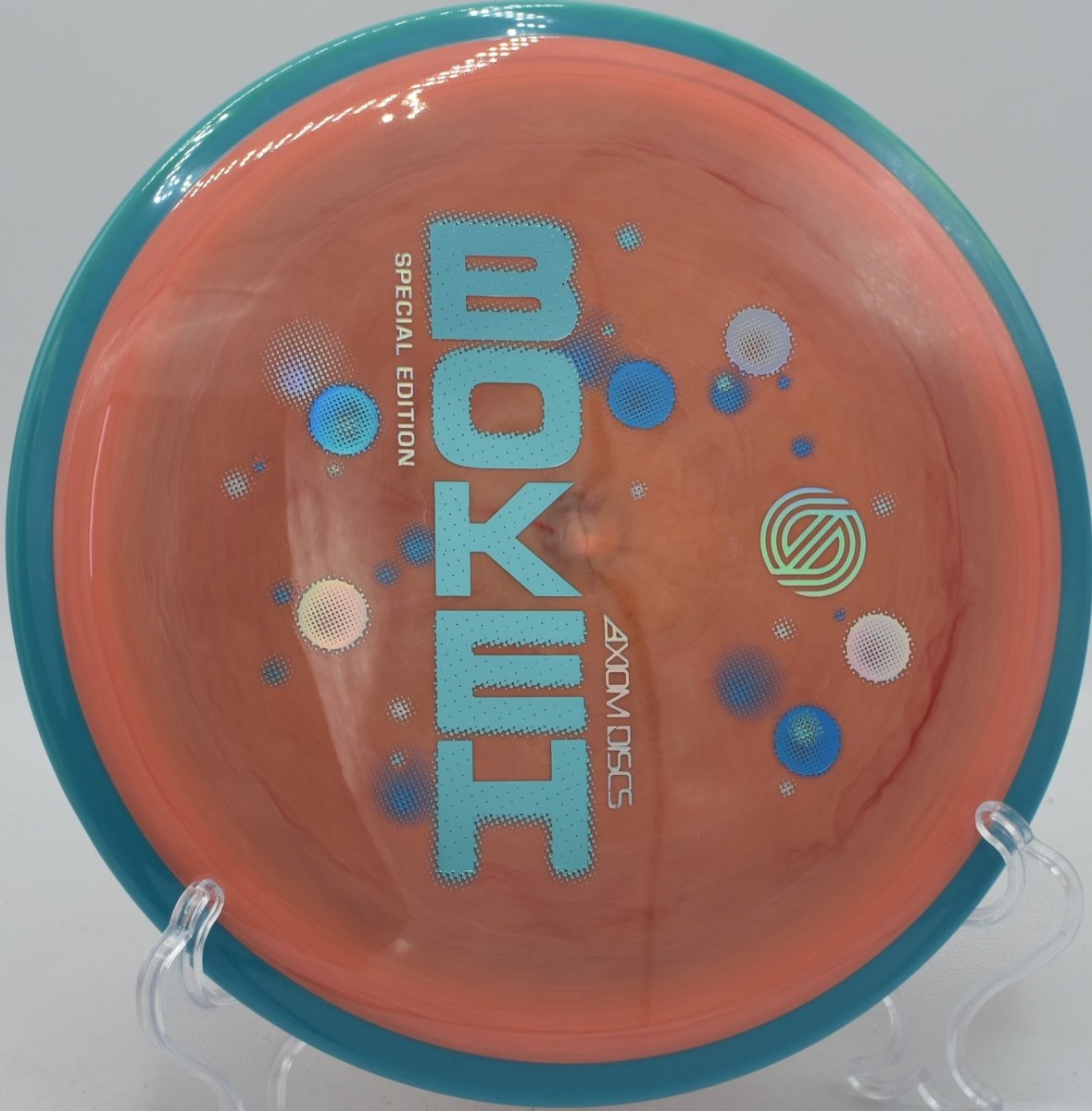 Axiom Neutron Bokeh displayed at Hudson Mills DGC, Dexter MI for glidey fairway performance