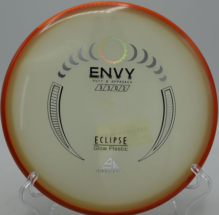 MVP Glow Eclipse Envy stable approach disc carving through wooded fairways at DeLaveaga Disc Golf Course in Santa Cruz, California.