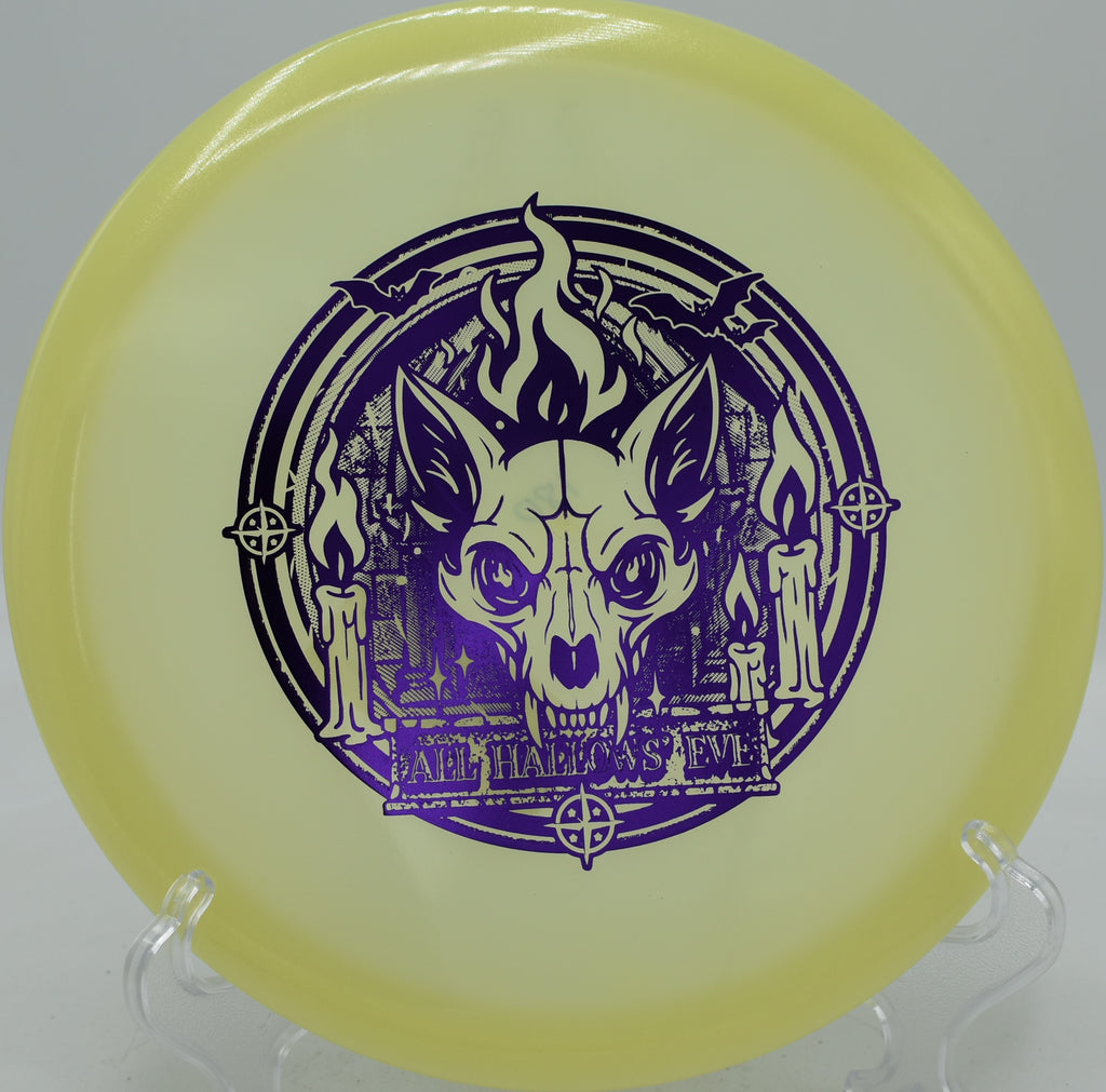 Innova Proto-Glow Champion Fox glide-heavy midrange shaping turnovers at Bear Creek Disc Golf Course in Grapevine, Texas.