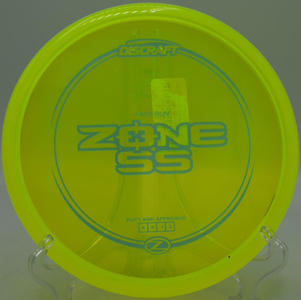 Discraft First Run Z Zone SS on approach at Punderson State Park in Newbury, OH
