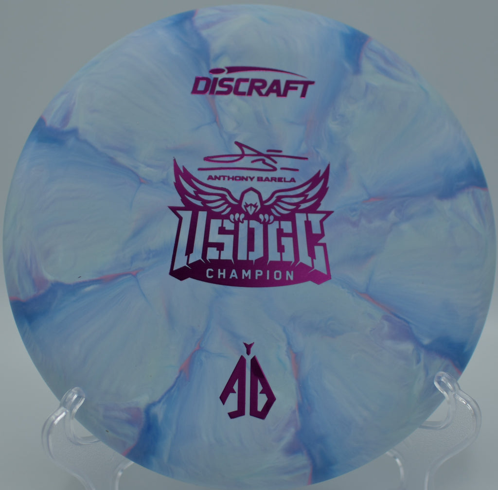 Discraft CT Swirl Focus displayed at Rolling Hills DGC in Ypsilanti, MI, showing its tacky grip and stability.
