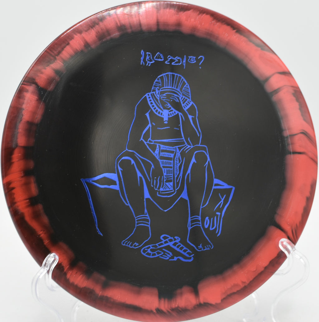 Infinite Discs Halo S-Blend Slab X-Out power driver crushing flex lines at Hornets Nest Disc Golf Course in Charlotte, North Carolina.