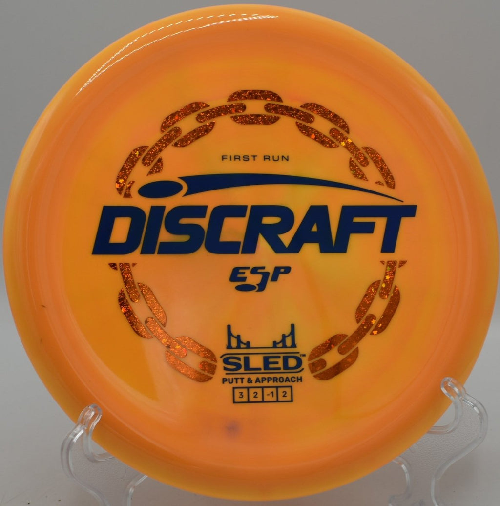 First Run ESP Sled soft landing putter approach at Morley Field Disc Golf Course in San Diego, California