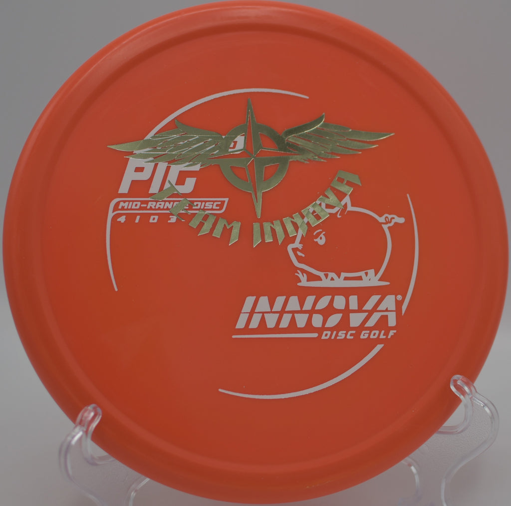 Innova Soft Pro Pig (Team Stamp) released on a short hyzer approach at SeaTac Disc Golf Course in Seattle, Washington.