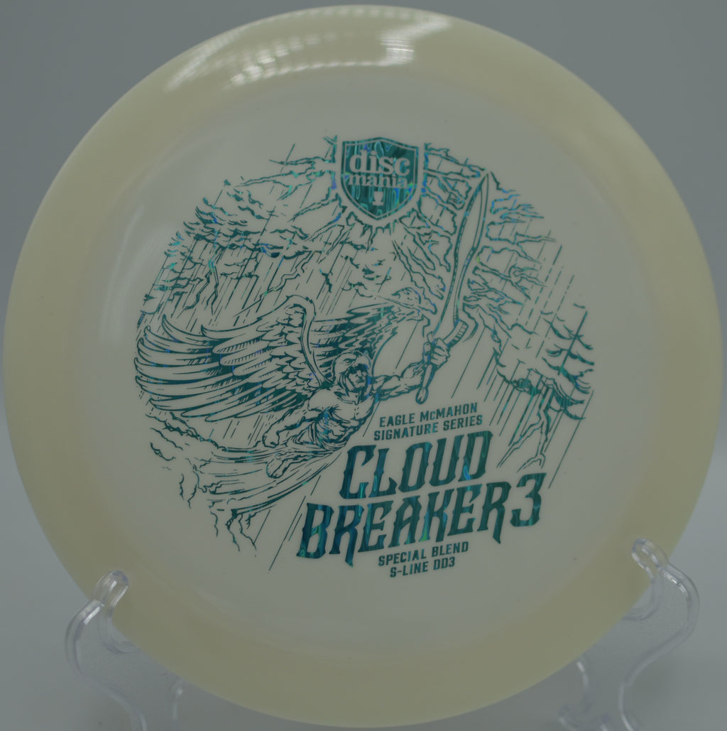 Cloudbreaker 3 ripping a full-power drive at Thompson Park Disc Golf Course in Monroe Township, New Jersey, highlighting its massive glide and dependable high-speed fade.