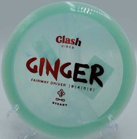 Clash Discs Steady Ginger powering through a forehand drive on Hole 11 at Mayflower Hills Disc Golf Course, Roanoke, Virginia.
