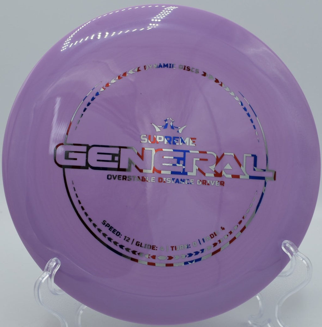 Supreme General max-distance control shot at Trophy Club Disc Golf Course in Trophy Club, Texas