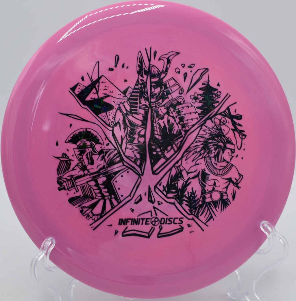 Infinite Discs Dynasty long pushing backhand at DeLaveaga Disc Golf Course in Santa Cruz, California