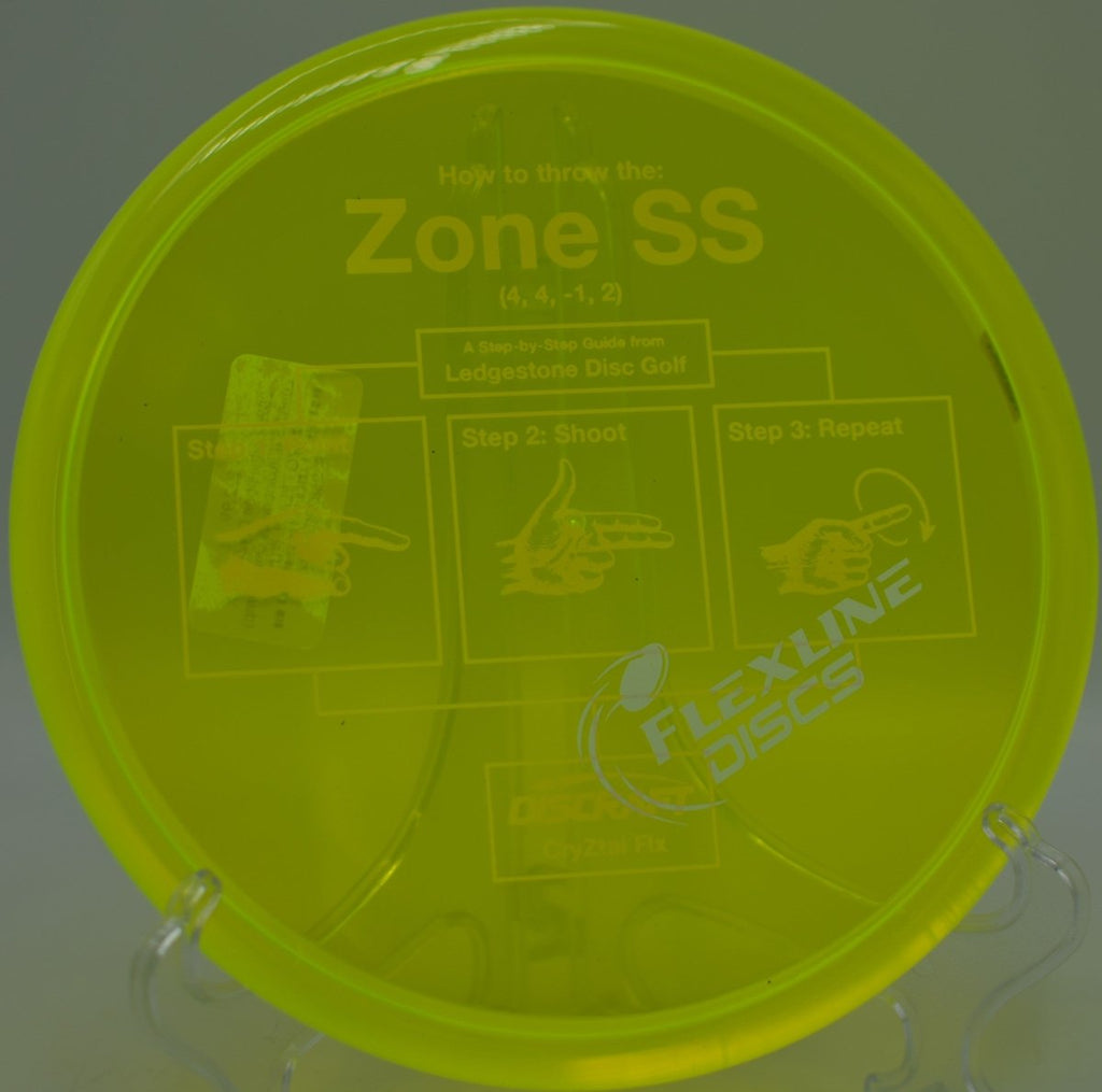 CryZtal FLX Zone SS shaping a controlled tunnel shot at Lincoln Ridge Disc Golf Course in Independence, Kentucky