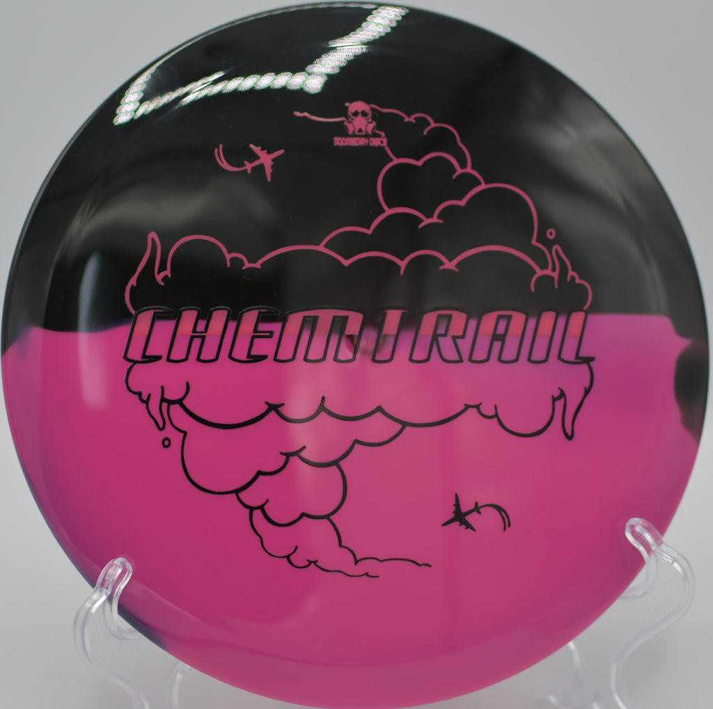 Retina Chemtrail soaring above rolling terrain at Token Creek Disc Golf Course in Madison, Wisconsin.