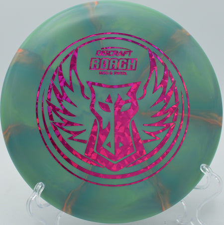 Bro-D Roach Swirl – Grippy plastic with a clean release at Pioneer Park Disc Golf Course in North Dakota.

