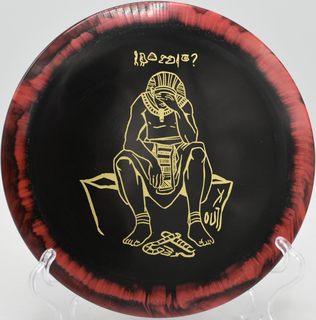 Halo S-Blend Slab X-Out Infinite Discs distance driver trusted for spike hyzers at Moraine State Park Disc Golf Course in Portersville, Pennsylvania.