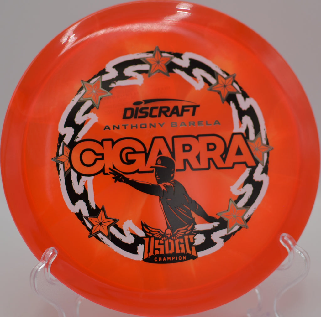 Z-Swirl Cigarra positioned on the fairway at Brown Deer Park DGC in Milwaukee, WI, showcasing its neutral-stable line shaping.