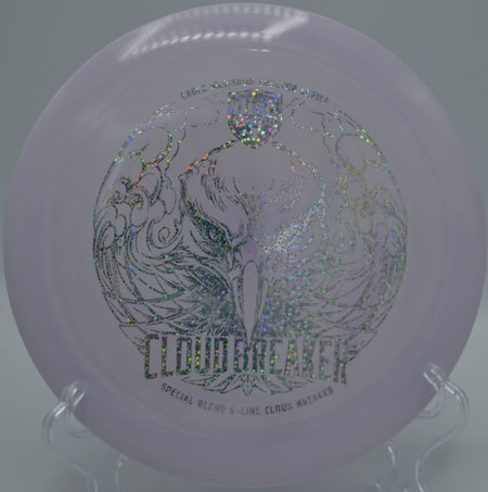 Cloudbreaker 4 (Eagle McMahon) soaring on a high, flexing power line at Painesville Disc Golf Course in Painesville, Ohio, showcasing its elite glide and controlled overstability.