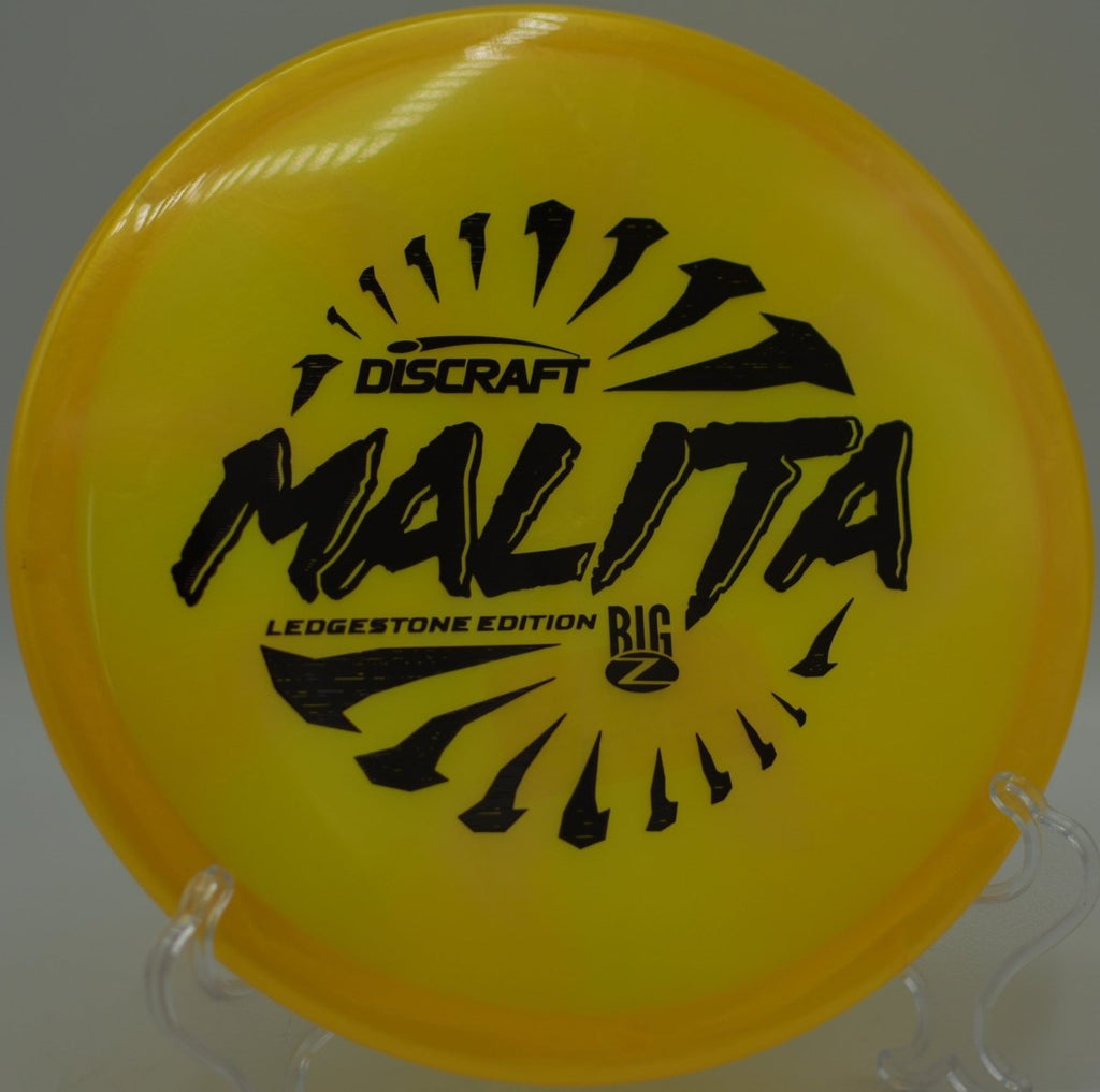 2026 Ledgestone Big Z Swirl Malita midrange flying with touch and control at Hidden Ridge Disc Golf Course in Westbrook, Maine