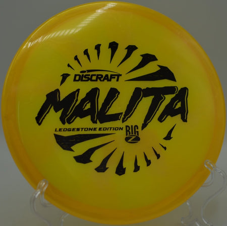 2026 Ledgestone Big Z Swirl Malita midrange flying with touch and control at Hidden Ridge Disc Golf Course in Westbrook, Maine