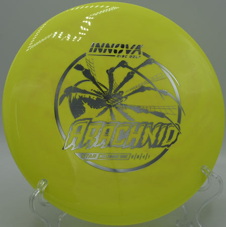 Star Arachnid midrange flying a straight line with gentle turn at Lake Walcott Disc Golf Course in Rupert, Idaho