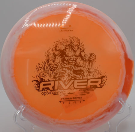 Latitude 64 Opto Orbit River featured at DeLaveaga DGC, Santa Cruz CA for smooth hyzer flips and control