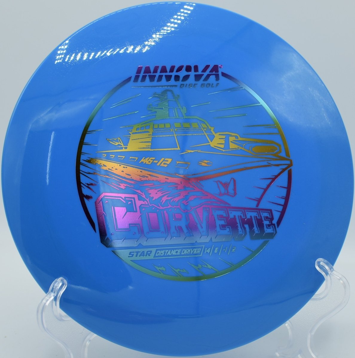 Innova Star Corvette distance driver ripping a forehand flex line at Zintel Canyon Disc Golf Course in Kennewick, Washington