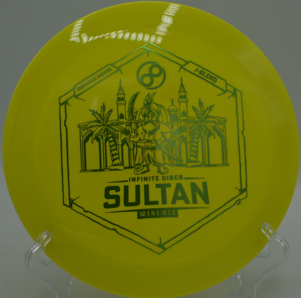 I-Blend Sultan firing a low-ceiling tunnel shot at Shale Creek DGC in Medina, OH, popping to flat and pushing dead-center.