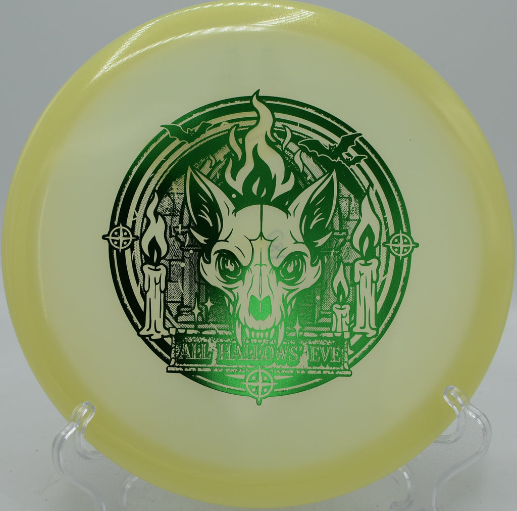 Innova Proto-Glow Champion Fox stable glow midrange shredding lines at Golden Gate Park Disc Golf Course in San Francisco, California.