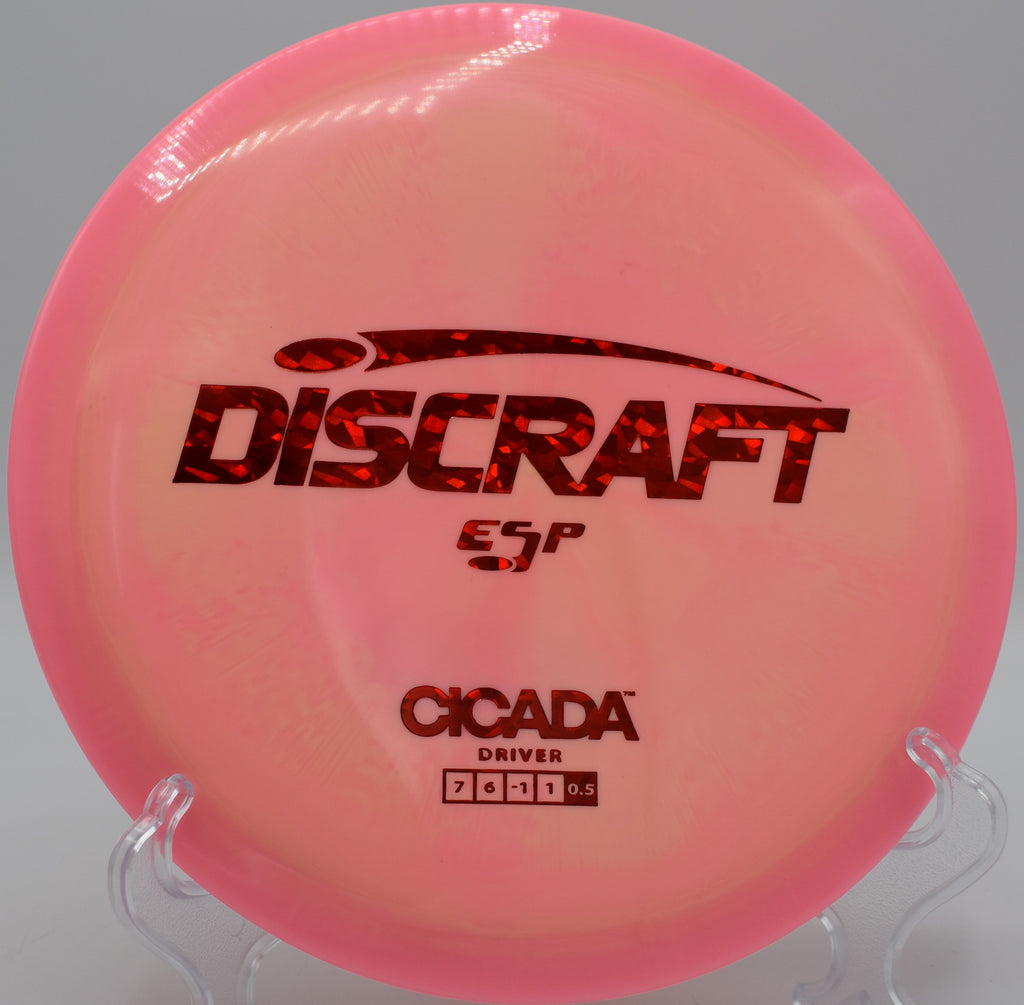Cicada in ESP plastic launching into a tailwind at Winthrop Gold in Rock Hill, South Carolina.

