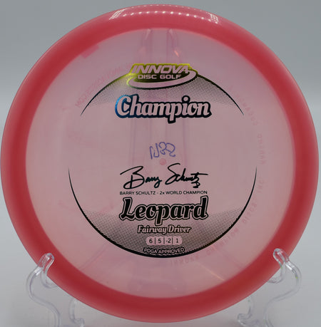 Innova Champion Leopard carving a controlled turnover shot on Hole 7 at Druid Hill Park Disc Golf Course, Baltimore, Maryland.
