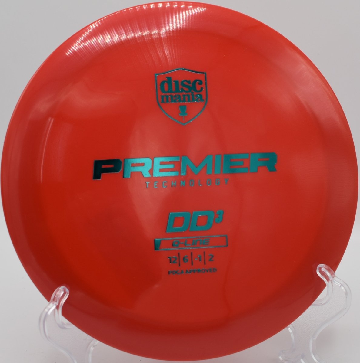 Discmania Q-Line DD3 displayed at Holler in the Hills DGC, Brownsville KY for powerful distance throws and dependable fade