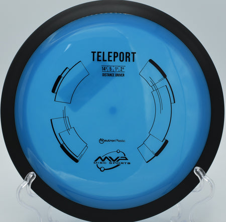 "MVP Neutron Teleport – Wide-rimmed driver with controlled turn and big glide at Windwood Presbyterian DGC in Texas."

