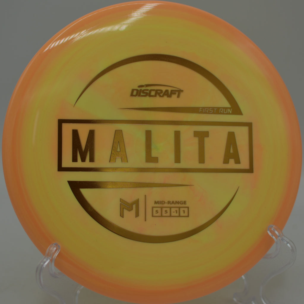Discraft McBeth First Run Malita gliding on a finesse hyzer line at Riverside Disc Golf Course in St. Cloud, Minnesota.