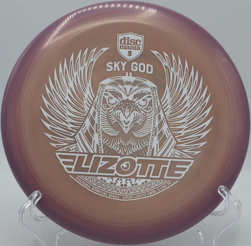 Discmania Sky God P2 straight putter drive with gentle fade at Maple Hill Disc Golf Course in Leicester, Massachusetts