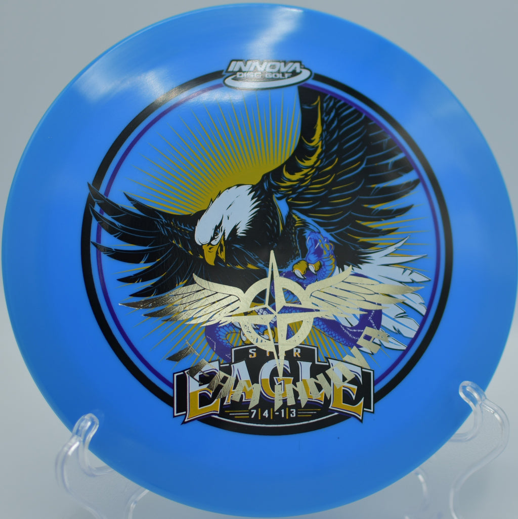 Innova Innfuse Star Eagle (Team Stamp) carving a precise fairway line at W.R. Jackson Memorial Disc Golf Course in Appling, Georgia.