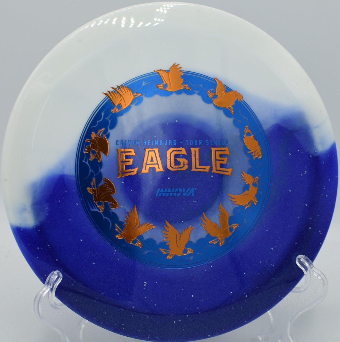 Disc golf control driver Duo Eagle cruising through fairways at The Preserve Disc Golf Course, Clearwater, Minnesota