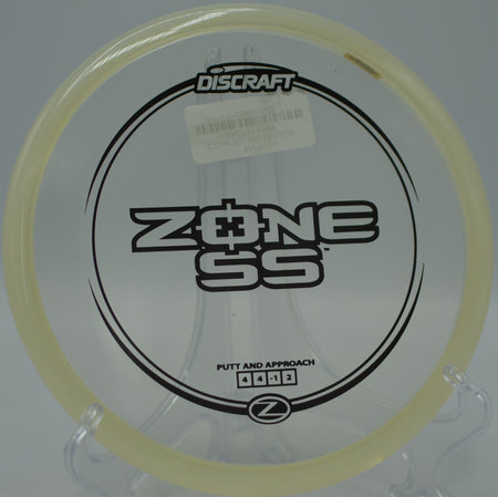 Discraft Z Zone SS ripping a straight line at Fox Run Meadows Disc Golf Course in Jeffersonville, Vermont.