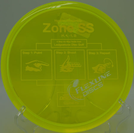 Zone SS CryZtal FLX putter executing a precise approach at Hocking Hills Disc Golf Course in Logan, Ohio