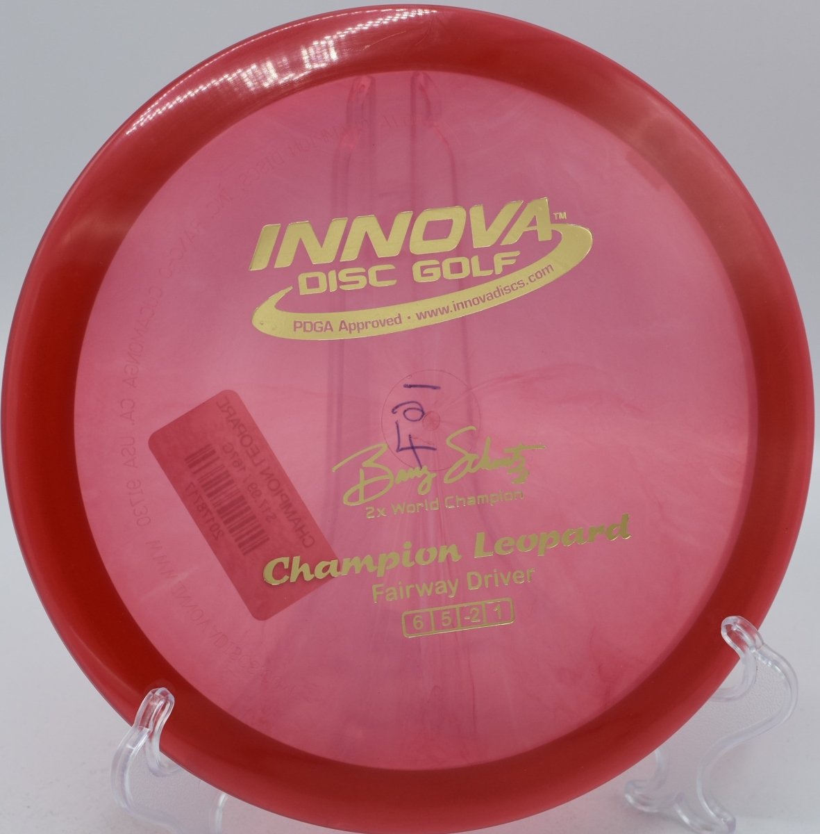Innova Champion Leopard driver shaping a low ceiling control shot at Diavolo Disc Golf Course in Cary, North Carolina