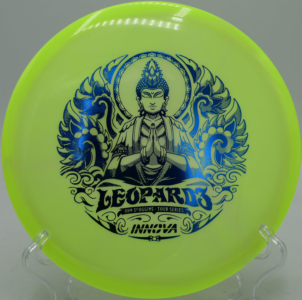 Innova Leopard3 holding a smooth turnover line at Fountain Hills Disc Golf Park in Fountain Hills, Arizona