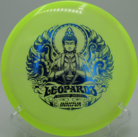 Innova Leopard3 holding a smooth turnover line at Fountain Hills Disc Golf Park in Fountain Hills, Arizona