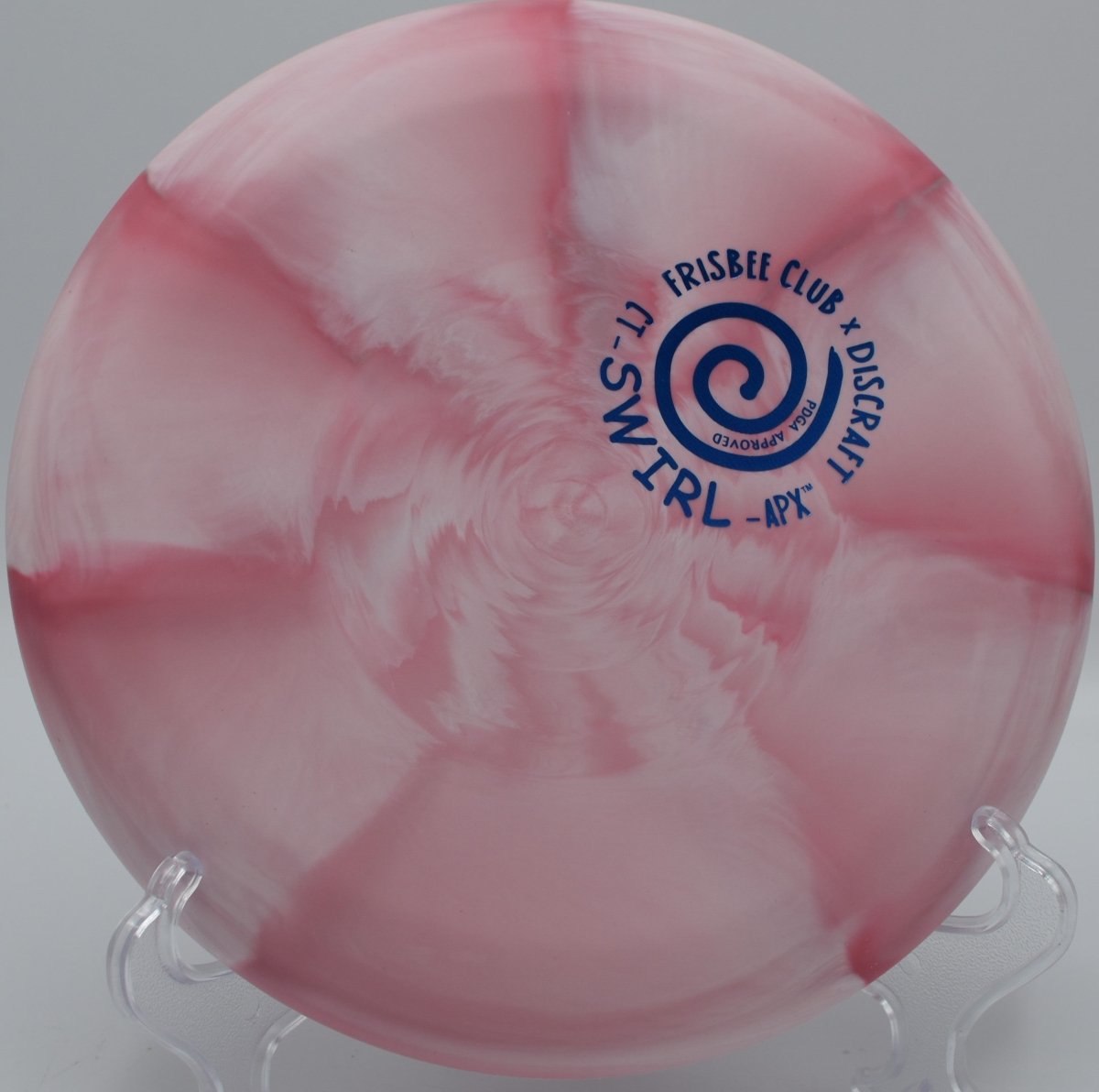 Discraft CT Swirl APX displayed at Brown Deer DGC, Coralville IA for clean releases and touch