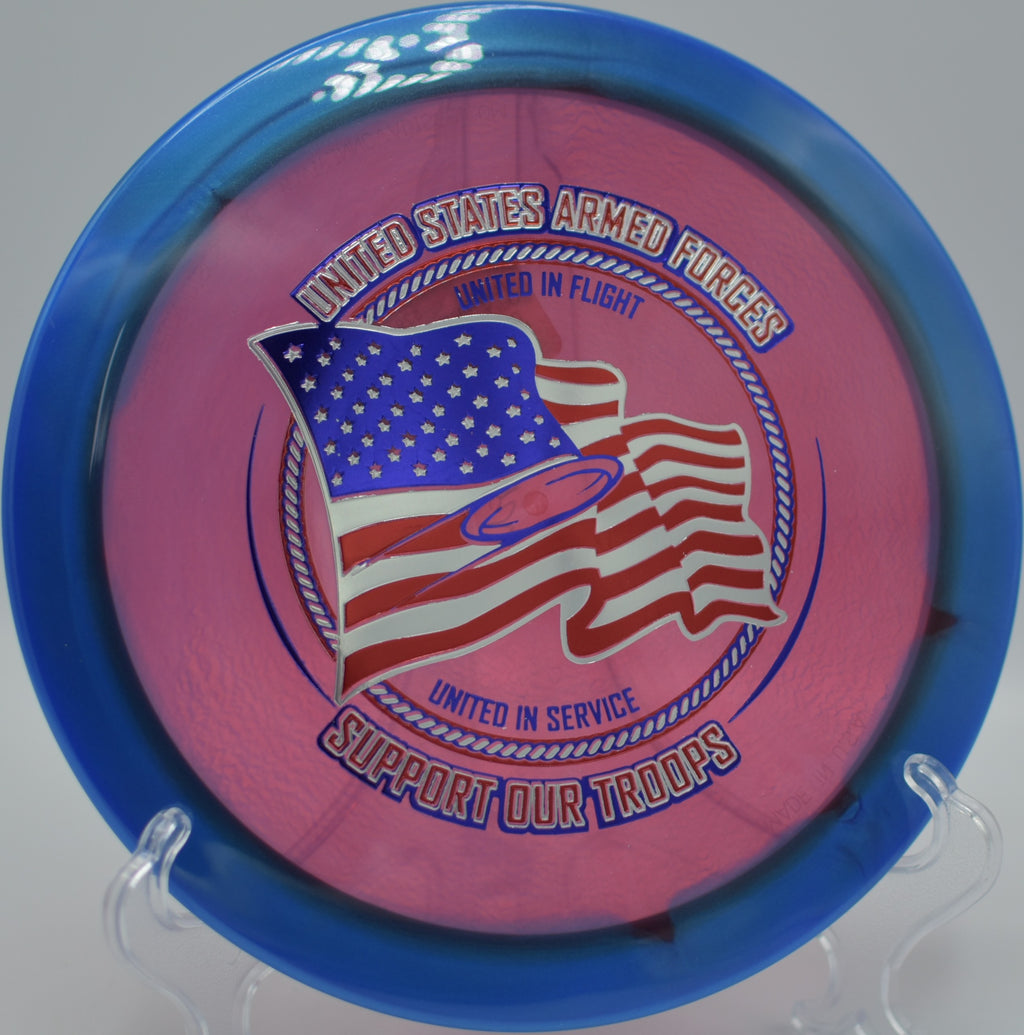 Support Our Troops Halo Firebird set on a gravel tee pad at Patoka Lake DGC in Birdseye, IN, highlighting its reliable overstability.