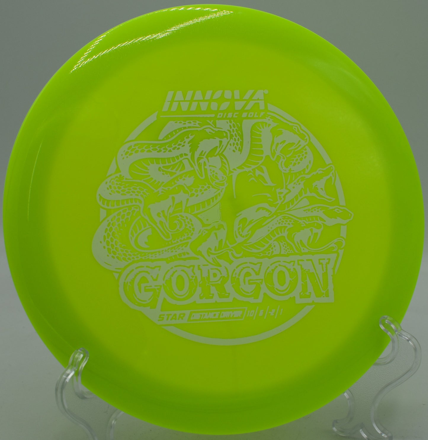 Red Star Gorgon cutting through a tailwind at Token Creek Disc Golf Course in Madison, Wisconsin