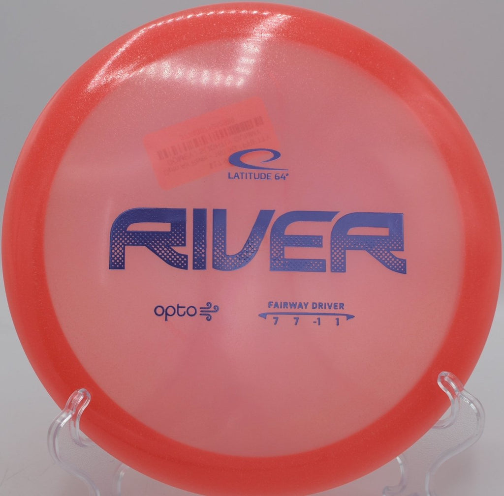 Latitude 64 Opto Air River fairway driver floating straight through trees at Farragut Disc Golf Course in Knoxville Tennessee