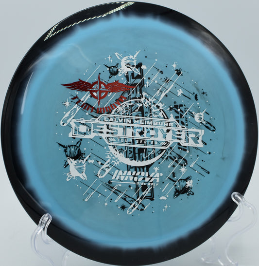 Halo Destroyer launched on a max-distance flex line at Lake Claiborne State Park Disc Golf Course in Homer, Louisiana.

