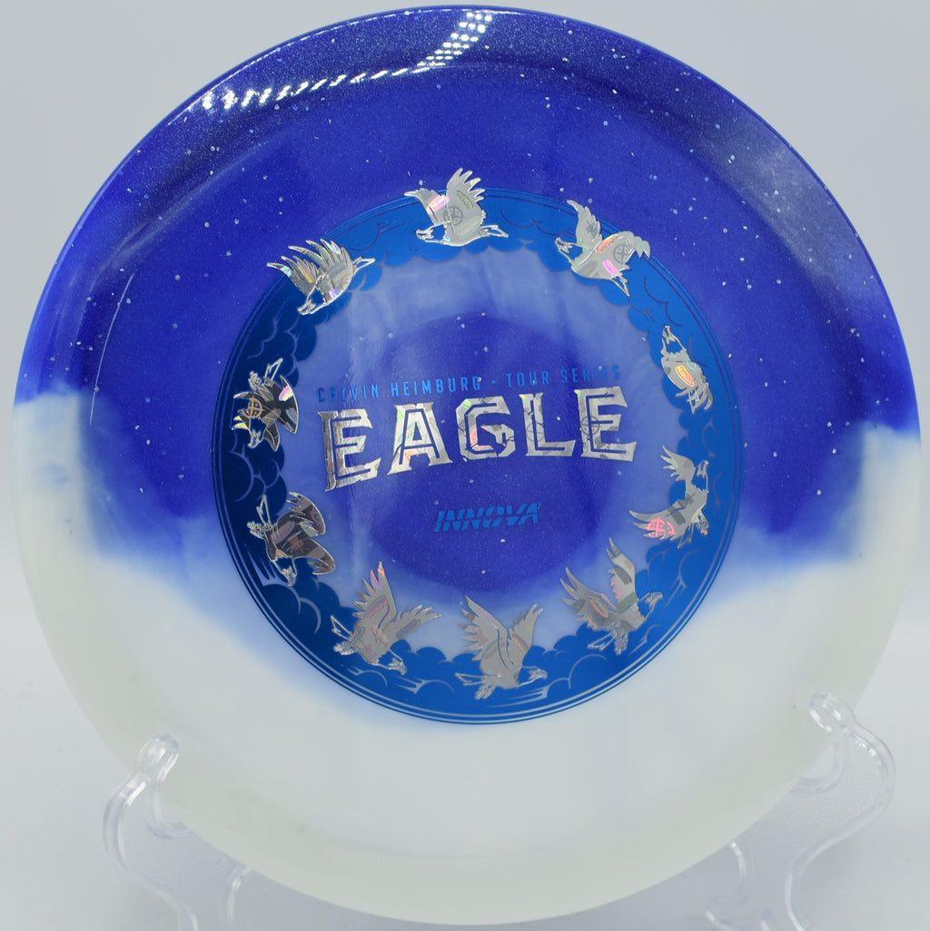 Calvin Heimburg Eagle carrying accurate hyzer flips at Hidden Ridge Disc Golf Course, West Milford, New Jersey