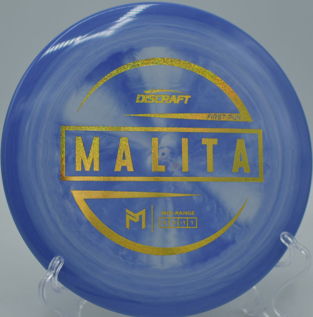 McBeth First Run Malita flying through the fairway with effortless glide at La Mirada Regional Disc Golf Course in La Mirada, California.