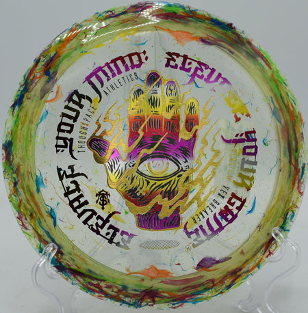 Vex Breaker Requiem TSA stable driver parked circle one at Winthrop Gold Disc Golf Course in Rock Hill, South Carolina.